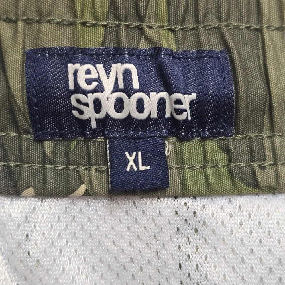 Reyn Spooner‎ Men XL Camo Fish Elastic Waist Swim Trunks Shorts Board Shorts